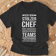Stolzer Chef Eines Fantastische Teams Chef Sayings T-Shirt Geschenke für alte Männer