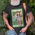 The Stoner Tarot Card Skeleton Cannabis Weed Lover Marijuana T-Shirt Gifts for Old Men