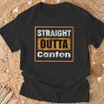 Straight Outta Canton Ohio Usa Retro Distressed Vintage T-Shirt Gifts for Old Men