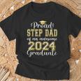 Super Proud Step Dad Of 2024 Graduate Awesome Family College T-Shirt Gifts for Old Men