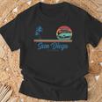 Surf California San Diego Retro Surfer T-Shirt Gifts for Old Men
