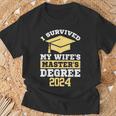 I Survived My Wife's Masters Degree Graduation Class Of 2024 T-Shirt Gifts for Old Men