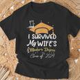 I Survived My Wife's Master's Degree Masters Graduation 2024 T-Shirt Gifts for Old Men