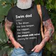 Swim Dad Definition Swimming Father Of A Swimmer Dad T-Shirt Gifts for Old Men
