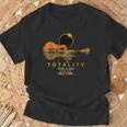 Syracuse New York Total Solar Eclipse 2024 Guitar T-Shirt Gifts for Old Men