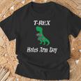 T-Rex Hates Arm Days Humorous Dinosaur Weight Lifting T-Shirt Gifts for Old Men