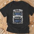 T-shirt Vintage Année 1973, Design Rétro Unisexe Cadeaux pour les vieillards