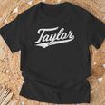 Taylor Varsity Script Sports Athletic Jersey Name Style T-Shirt Gifts for Old Men