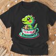 Tea-Rex Cute T-Rex Dinosaur Lover Kawaii Dino T-Shirt Gifts for Old Men