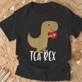 Tea Rex Cute Tyrannosaurus Dino T-Shirt Geschenke für alte Männer