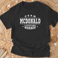 Team Mcdonald Lifetime Member Proud Family Name Surname T-Shirt Gifts for Old Men
