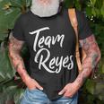 Team Reyes Last Name Of Reyes Family Cool Brush Style T-Shirt Gifts for Old Men
