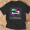 Testbild Störung Vintage Retro T-Shirt Geschenke für alte Männer