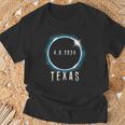 Texas Total Solar Eclipse 2024 Blue April 8 Women T-Shirt Gifts for Old Men
