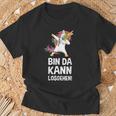 With Text 'Bin Da Kann Losgehen' T-Shirt Geschenke für alte Männer