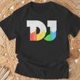 Texto De Dj Con Ecualizador De Coloración Led Para Discjockey Dj Camiseta unisex Regalos para ancianos