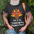 This Is My Thanksgiving Pajama Turkey Day T-Shirt Gifts for Old Men
