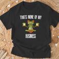 Thats None Of My Business Meme Frog Yoga Drinking Tea T-Shirt Gifts for Old Men