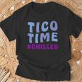 Tico Time Chilled Surf Culture Costa Rican Surfers T-Shirt Gifts for Old Men