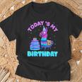 Todays My Birthday Llama Birthday Party Decorations Boys Kid T-Shirt Gifts for Old Men
