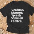 History Lovers Batallas De La Primera Guerra Mundial Historiador Camiseta unisex Regalos para ancianos