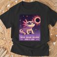 Total Solar Eclipse 2024 April 8 Axolotl In Glasses T-Shirt Gifts for Old Men