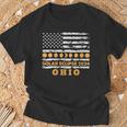 Total Solar Eclipse 2024 Ohio America Usa Flag Totality T-Shirt Gifts for Old Men
