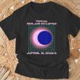 Total Solar Eclipse April 8 2024 Vaporwave Retro Totality T-Shirt Gifts for Old Men