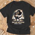 Total Solar Eclipse Dinosaur Dino T-Rex April 8 2024 Kid Boy T-Shirt Gifts for Old Men