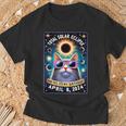 Total Solar Eclipse Yes It's My Birthday April 8 2024 Cat T-Shirt Gifts for Old Men