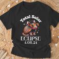 Totality Total Solar Eclipse April 8 2024 Armadillo T-Shirt Gifts for Old Men