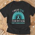 Tourette Syndrome Awareness Month Ich Trage Blaugrün Für Meinen Sohn T-Shirt Geschenke für alte Männer