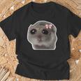Trauriger Hamster Meme Hamster Mit Tränenden Augen T-Shirt Geschenke für alte Männer