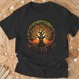 Tree Of Life Black History Kwanzaa American African Roots T-Shirt Gifts for Old Men