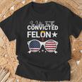 Trump 2024 Convicted Felon I Am Voting Convicted Felon 2024 T-Shirt Gifts for Old Men
