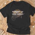 Türkei Af Thanksgiving Familie Truthahn Tagerwandte Papa Witze T-Shirt Geschenke für alte Männer