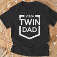 Twin Dad Est 2024 Twin Dad To Be New Daddy Iii T-Shirt Gifts for Old Men