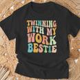 Twinning With My Work Bestie Spirit Week Best Friend Twin T-Shirt Gifts for Old Men
