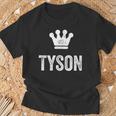 Tyson The King Crown & Name For Called Tyson T-Shirt Gifts for Old Men