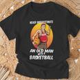 Never Underestimate An Old Man With A Basketball For Players T-Shirt Gifts for Old Men