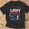 Usa 2024 United States American Sport 2024 Volleyball T-Shirt Gifts for Old Men
