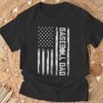 Usa Flag Baseball Dad Baseball Game Day Vibes Dad T-Shirt Gifts for Old Men
