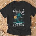 Vacaciones Familiaresintage En Costa Rica Playa Puraida Camiseta unisex Regalos para ancianos
