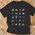 Vacaciones Turista Traductor Icono Deiaje Barrera Lingüíst Camiseta unisex Regalos para ancianos