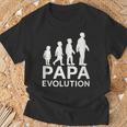 Vater Evolution Silhouette Papa Evolution T-Shirt Geschenke für alte Männer