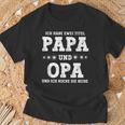 Vatertag Ich Habe Zwei Titel Papa Und Opa T-Shirt Geschenke für alte Männer