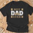 Vatertagaterintage Mustache Best Dad Ever Papa T-Shirt Geschenke für alte Männer