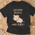 Vegetarianegan Ich Esse Nichts Was Pupstegan T-Shirt Geschenke für alte Männer