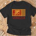 Venezianisches Löwen-Motiv Herren T-Shirt, Venedig-Themen Tee Geschenke für alte Männer