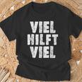 Viel Hilftiel Old-School Bodybuilder Saying T-Shirt Geschenke für alte Männer